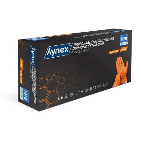 8.0 g - INTCO Diamond Nitril handschoen poedervrij Oranje (50 st.)-Disposables-INTCO-Sordent