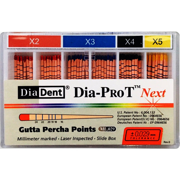 DiaDent Dia-ProT NEXT Gutta Percha Points (mm-Gemarkeerd)-DiaDent-Sordent