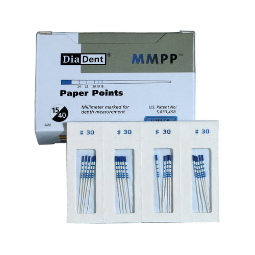 DiaDent (mm-Gemarkeerd) Paper Points - ISO Maten/.02 Taper-DiaDent-Sordent