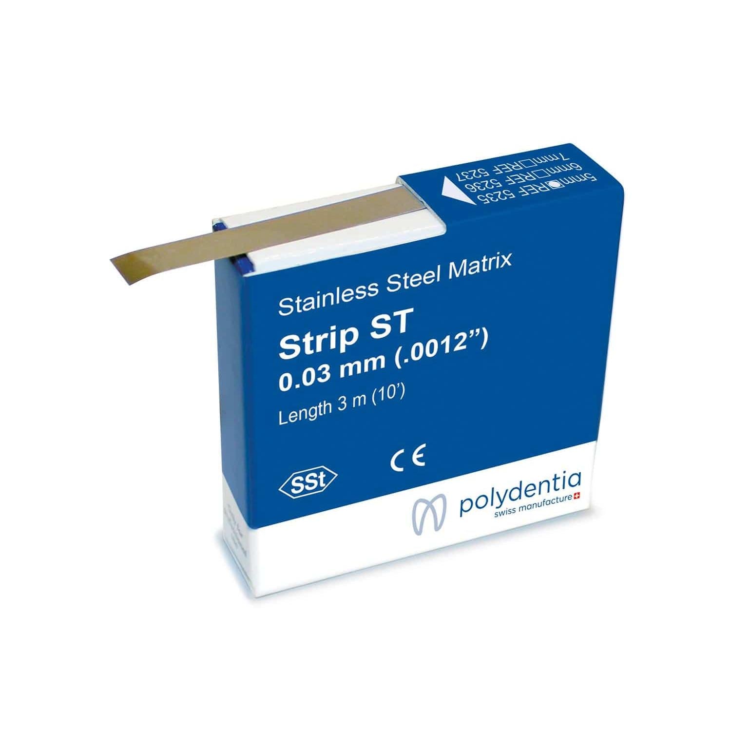 Polydentia Strip ST Stainless steel Matrix strip 0,03mm (3 m)-Polydentia-Sordent
