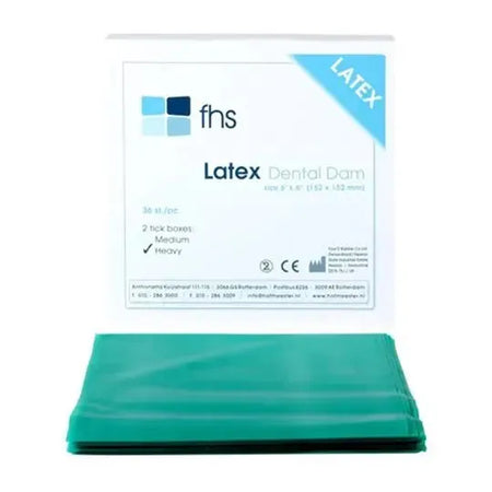 PoloDent Latex Dental Dam Heavy Groen 152 x 152 mm (36 st.)-PoloDent-Sordent