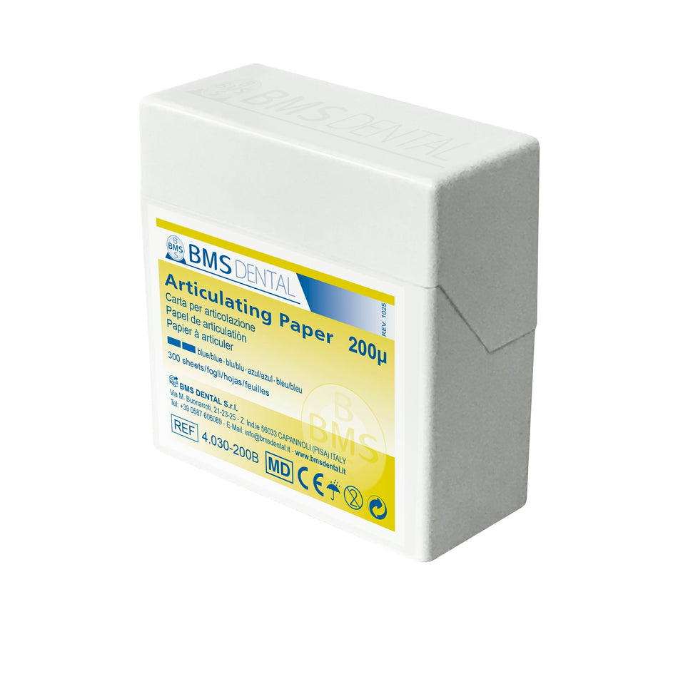 BMS Dental Articulatiepapier 200 µ Blauw/Blauw (300 Vellen)