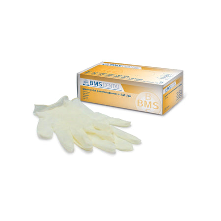 BMS Dental Latex Handschoenen Gepoederd Wit (100 st.)-Disposables-BMS Dental-Sordent