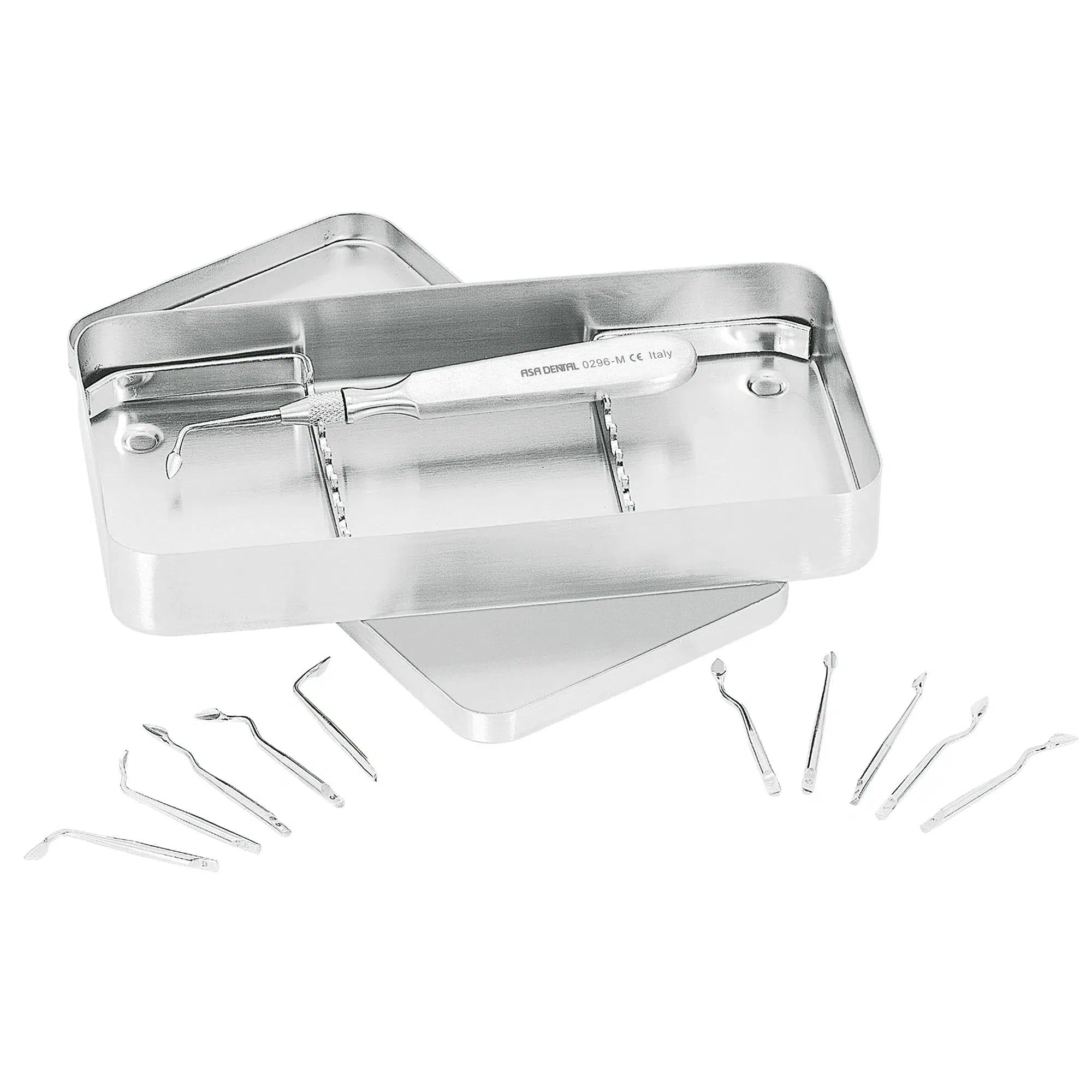 Asa Dental Syndesmotome set (Handvat / 11 opzetstukken / Tray)-Instrumenten-Asa Dental S.p.A-Sordent