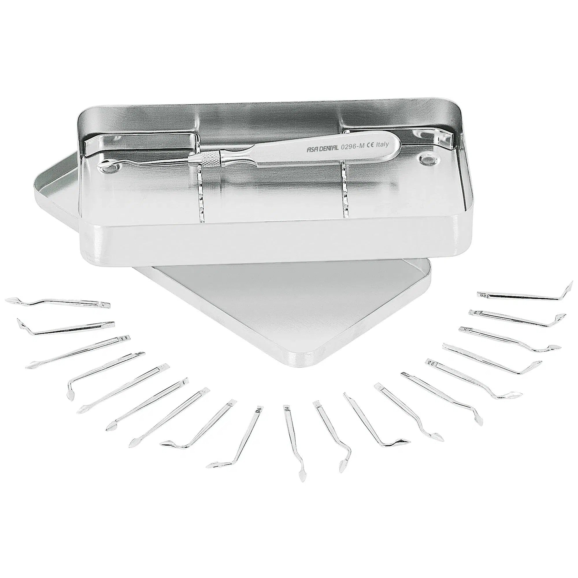Asa Dental Syndesmotome set (Handvat / 20 opzetstukken / Tray)-Instrumenten-Asa Dental S.p.A-Sordent