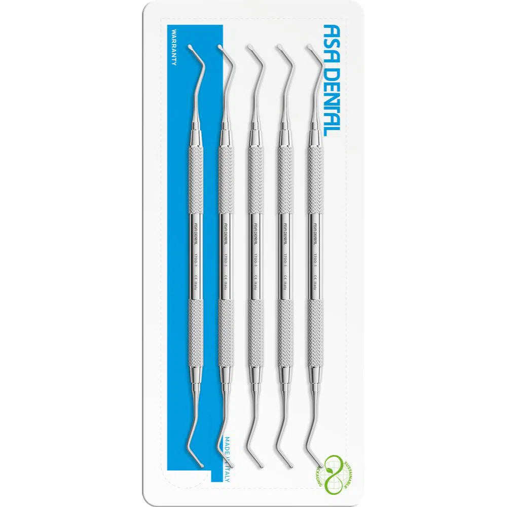 Asa Dental Set Excavator spoon (5 st.) #1 dubbeleindig-Instrumenten-Asa Dental S.p.A-Sordent