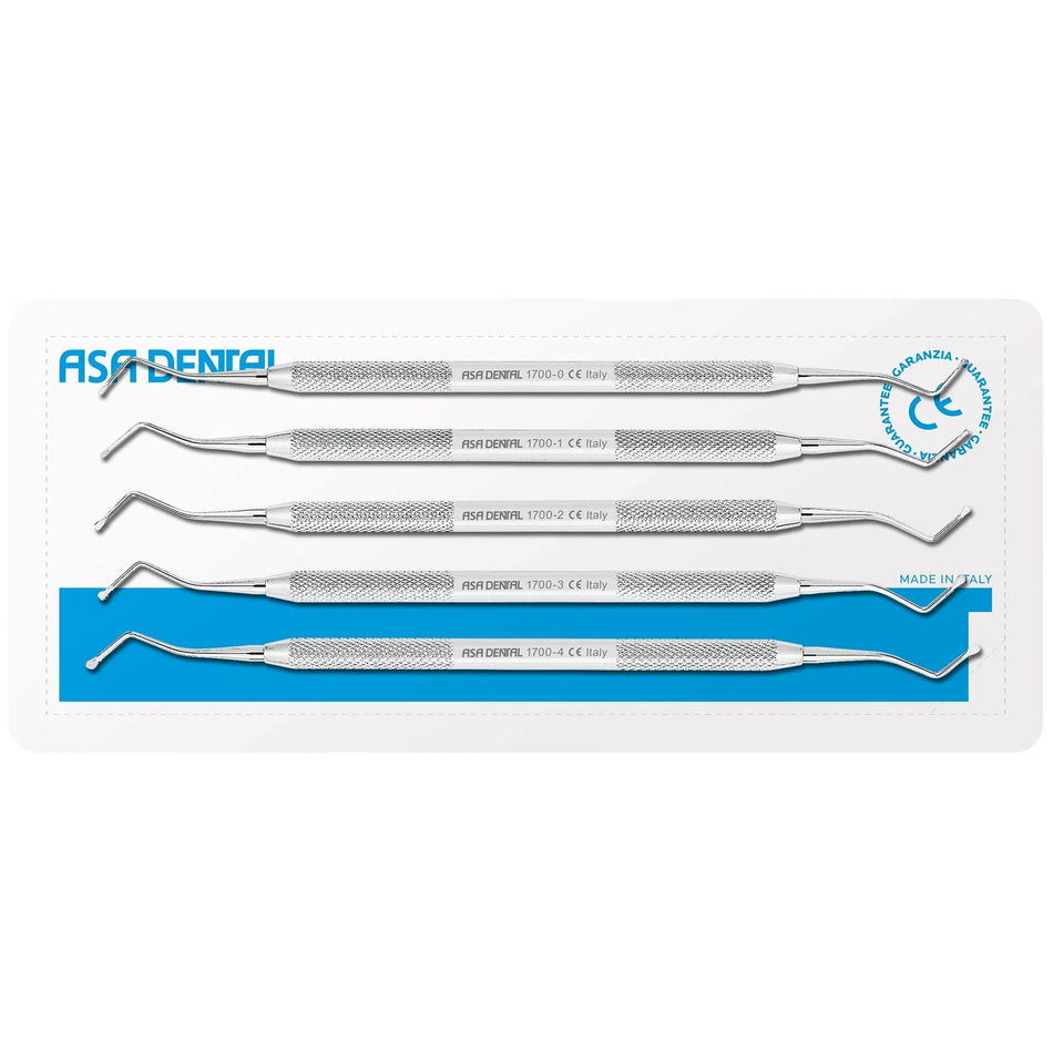 Asa Dental Set Excavator spoon (5 st.) Asa 60 dubbeleindig-Instrumenten-Asa Dental S.p.A-Sordent