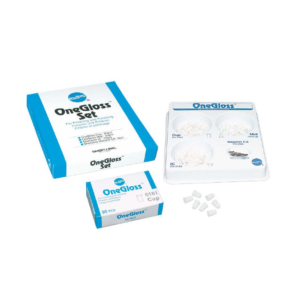 Shofu OneGloss® Complete Polijst Set + 3 CA Mandrellen-Shofu-Sordent