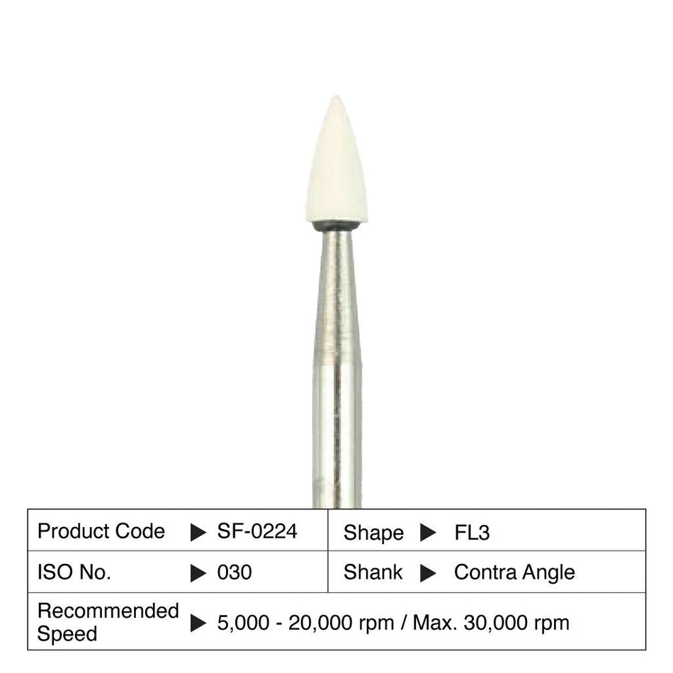 Shofu Dura-White Stones FL3 Vlam CA 030 (12 st.)-Shofu-Sordent