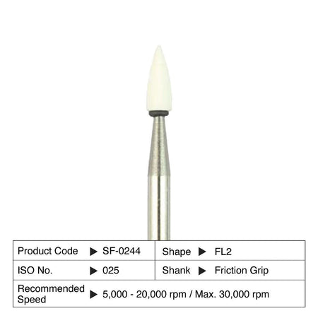 Shofu Dura-White Stones FL2 Vlam FG 025 (12 st.)-Shofu-Sordent