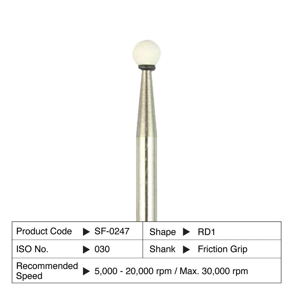 Shofu Dura-White Stones RD1 Rond FG 030 (12 st.)-Shofu-Sordent