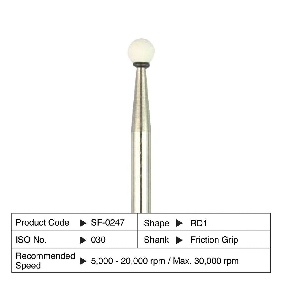 Shofu Dura-White Stones RD1 Rond FG 030 (12 st.)-Shofu-Sordent