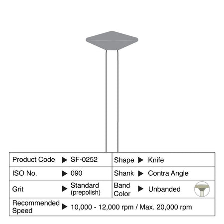 Shofu Ceramisté Standaard Prepolish Knife CA 090 (12 st.)-Shofu-Sordent