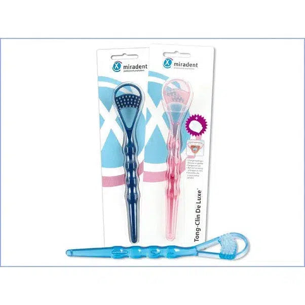 Miradent Tong-Clin® De Luxe Tongschraper / Tongreiniger (Blauw)-Hager & Werken-Sordent