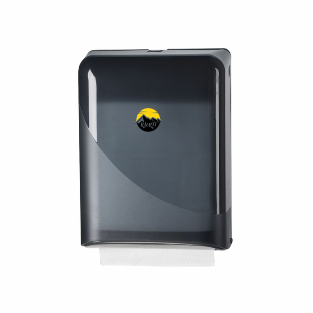 KURTT Vouw Handdoek Dispenser Z-Fold / Interfold - Zwart Kunstof-KURTT-Sordent