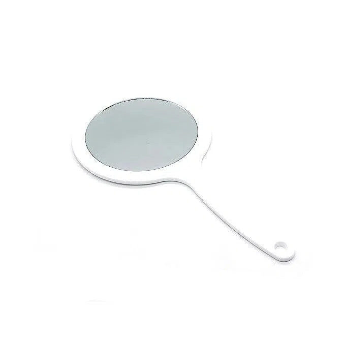 Handspiegel Rond Wit/Roze 145*280mm-Praktijkbenodigheden-Sordent-Wit-Sordent