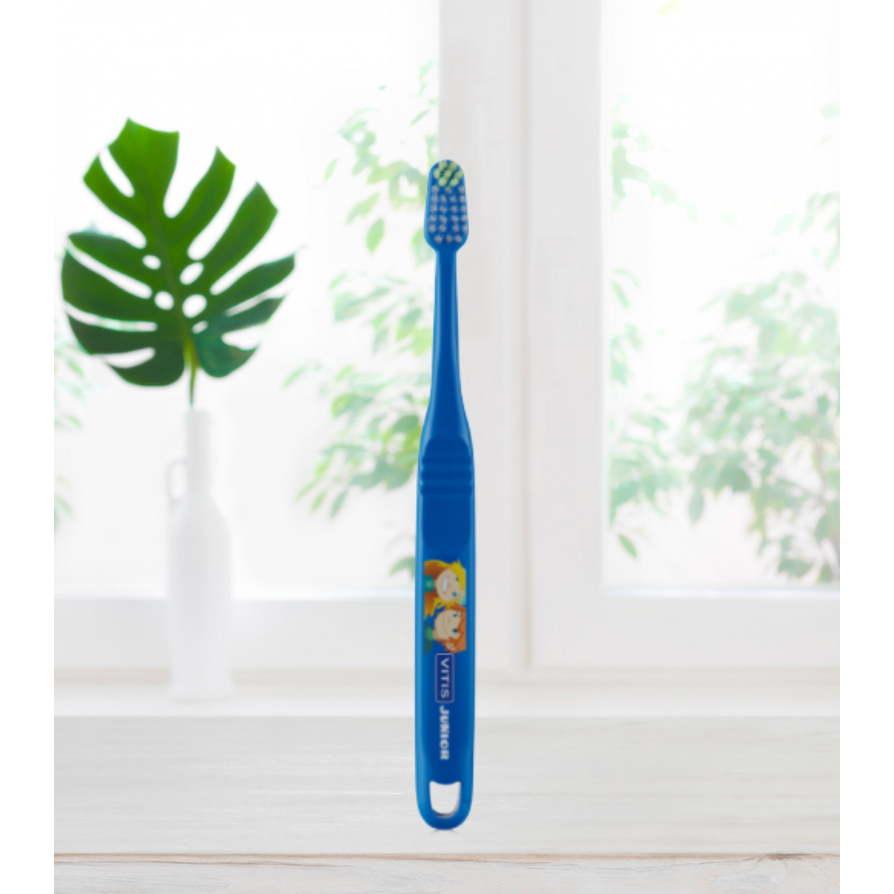 Vitis® Junior Tandenborstel - Kleine borstelkop en Smalle hals-Dentaid-Sordent