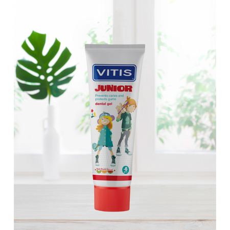 Vitis® Junior dental Gel - Tutti-Frutti smaak (75 mL)-Dentaid-Sordent