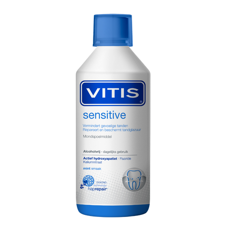 Vitis® Sensitive Mondspoelmiddel met Haprepair technologie® (500 mL)-Dentaid-Sordent