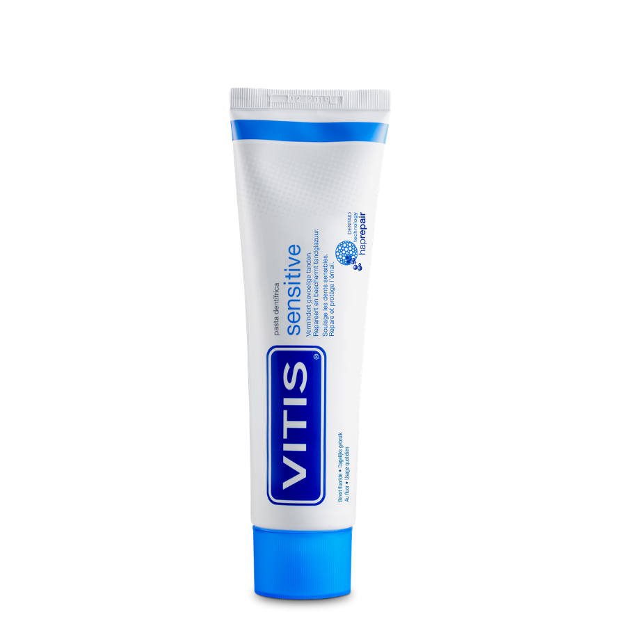 Vitis® Sensitive Tandpasta met Haprepair technologie® (75 mL)-Dentaid-Sordent