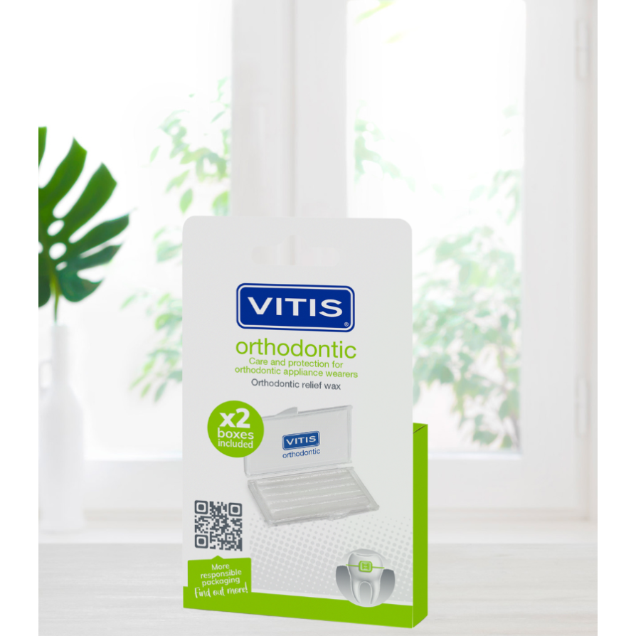 Vitis® Orthodontic Wax beschermt tegen beugel en brackets (2 st.)-Dentaid-Sordent