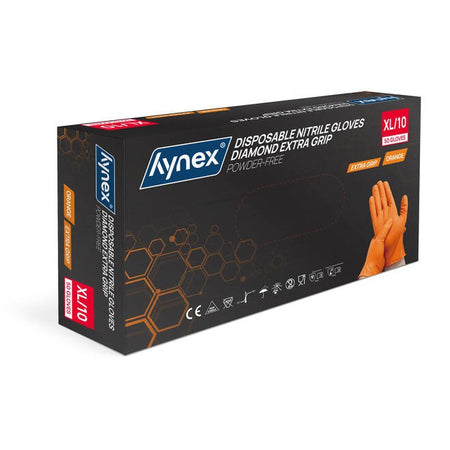 8.0 g - INTCO Diamond Nitril handschoen poedervrij Oranje (50 st.)-Disposables-INTCO-Sordent