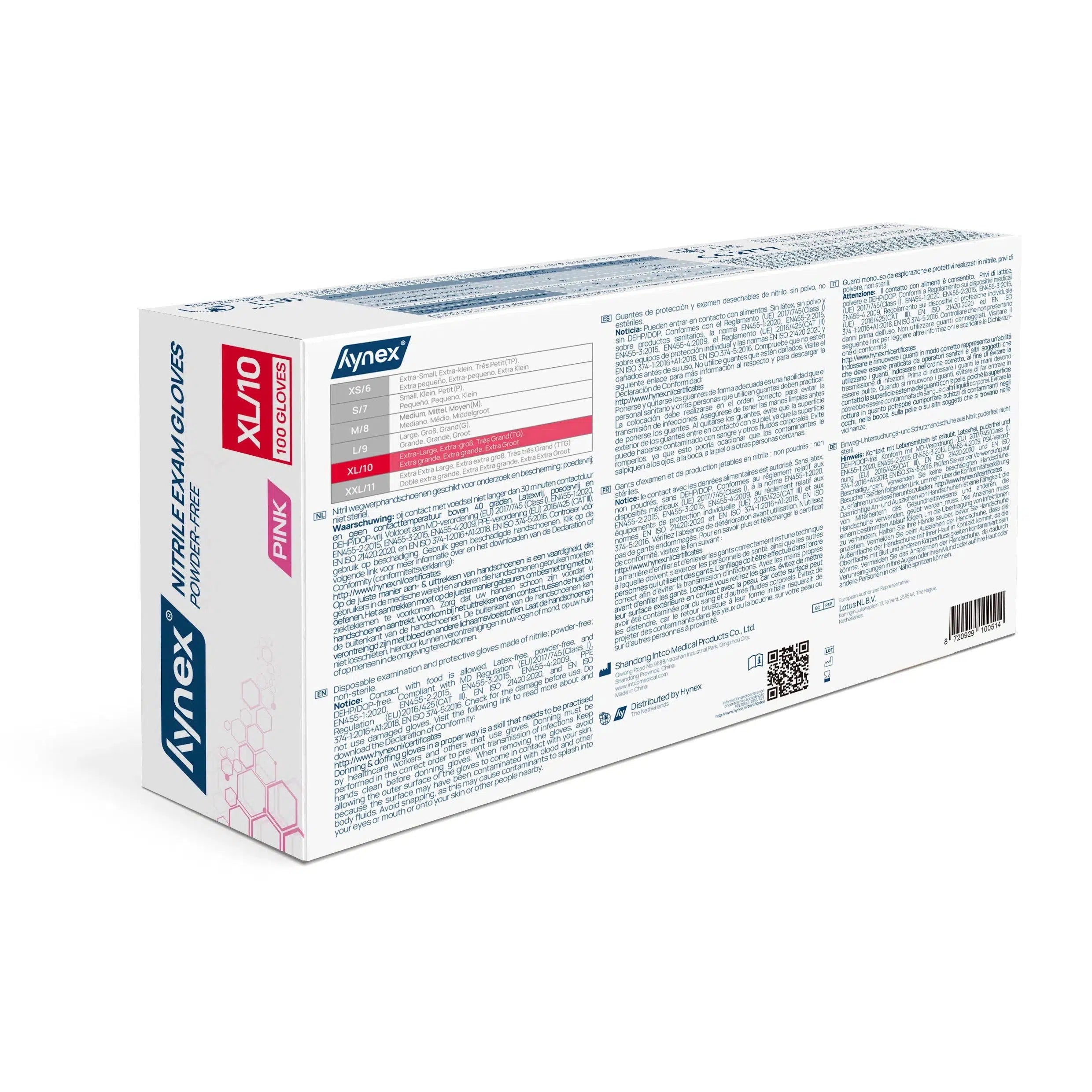 3.5 g - INTCO Nitril handschoen poedervrij Roze (100 st.)-Disposables-INTCO-Sordent