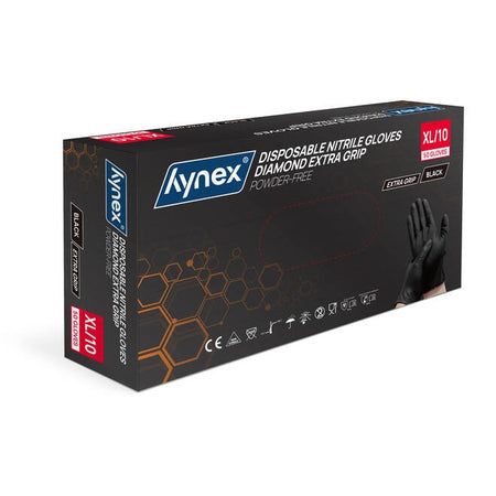 8.0 g - INTCO Diamond Nitril handschoen poedervrij Zwart (50 st.)-Disposables-INTCO-Sordent