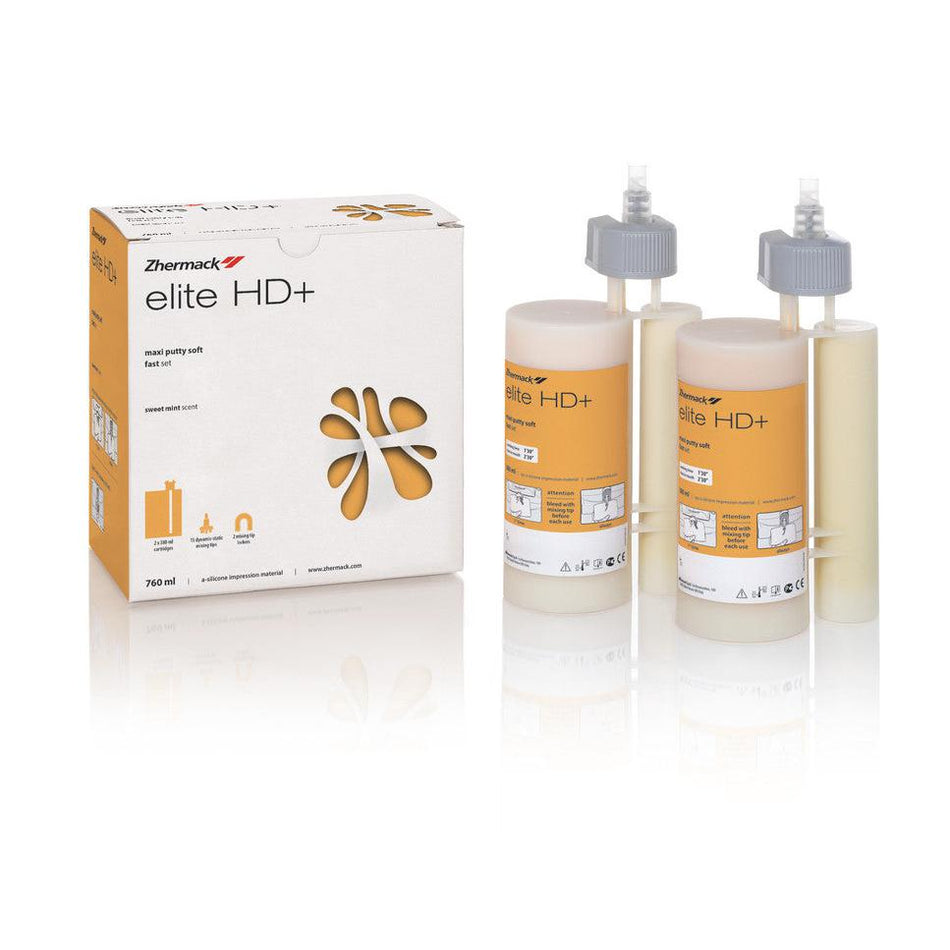 Zhermack Elite HD+ Maxi Putty Fast Set + 15 Tips (2 x 380 mL)-Zhermack-Sordent
