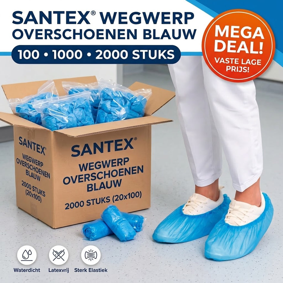 Cubrezapatos desechables azules (100 / 1000 uds.)