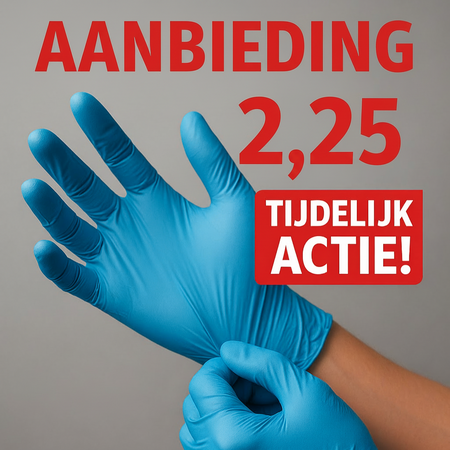 CLEARANCE Nitril handschoen poedervrij Blauw (100 st.)-Disposables-Sordent-Sordent