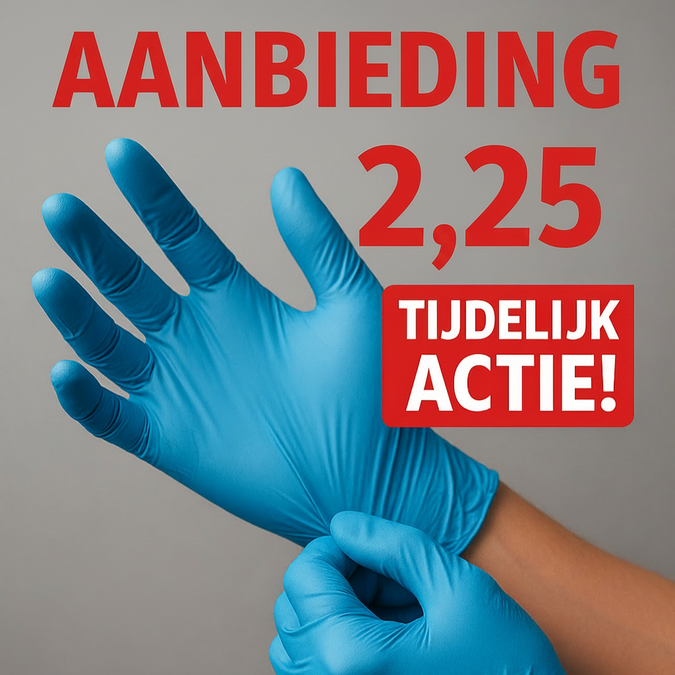 CLEARANCE Nitril handschoen poedervrij Blauw (100 st.)-Disposables-Sordent-Sordent