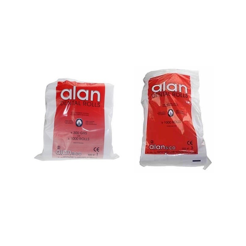 Alan Wattenrollen Katoen / Cotton rolls - Nr. 1/2/3 - (1000 st.)-Alan-Sordent