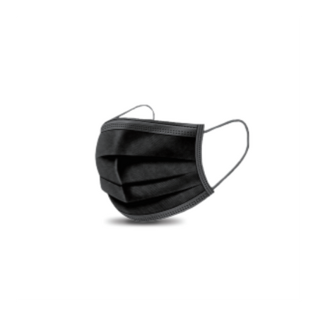 Hynex Medische Mondmasker 3-laags Type IIR Zwart/Blauw/Roze (50 st.)-Disposables-Hynex-Zwart-Sordent