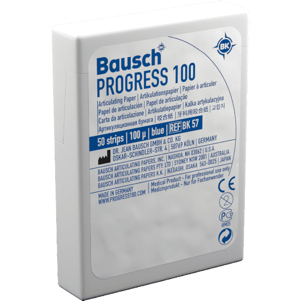 Bausch BK 57 - Articulatiepapier - Box - Blauw - 100 µ - (50 st.)-Bausch-Sordent