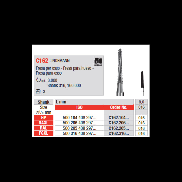 Edenta Speciale Chirurgische Snijder FGXL C262.316.016 11 mm-Edenta-Sordent