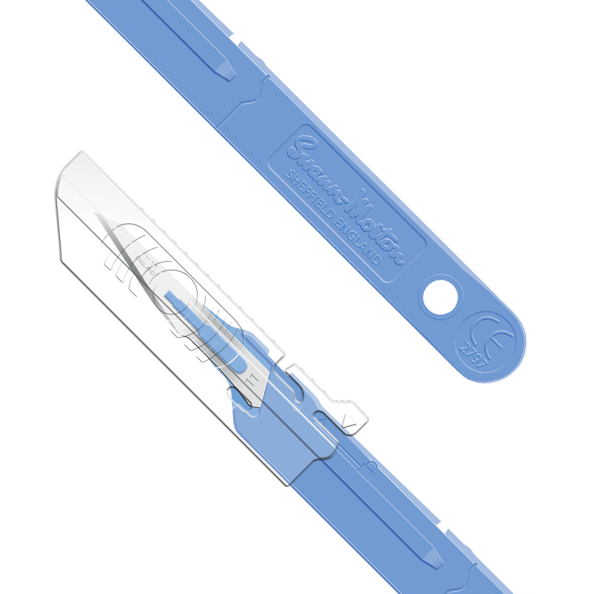 Swann-Morton RVS Scalpel Mesjes + Heft Steriel Nr. 10-23 (10 st.)-Swann-Morton-Nr. 11-Sordent