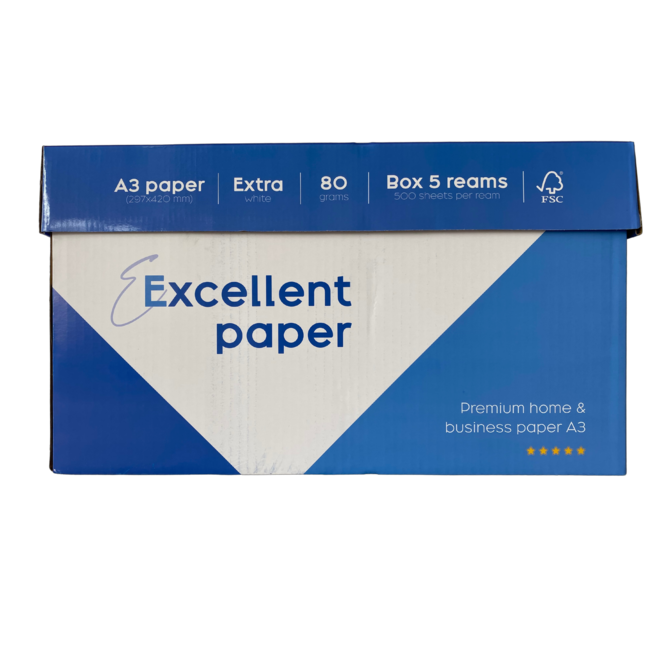 A3 Printpapier Wit 80 g – Excellent Paper – 2500 Vel (5x500 st.)