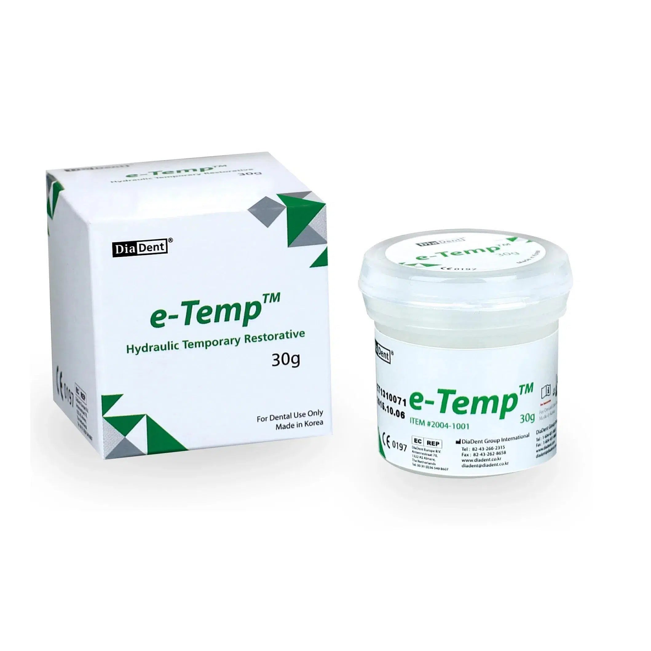 Diadent E-Temp Tijdelijke Restauratiemateriaal (30 g, Wit)-Gezondheidszorg-DiaDent-Sordent