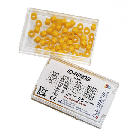 Polydentia ID-Rings 3mm Coderingsringen instrumenten (50 st.)-Polydentia-Geel-Sordent