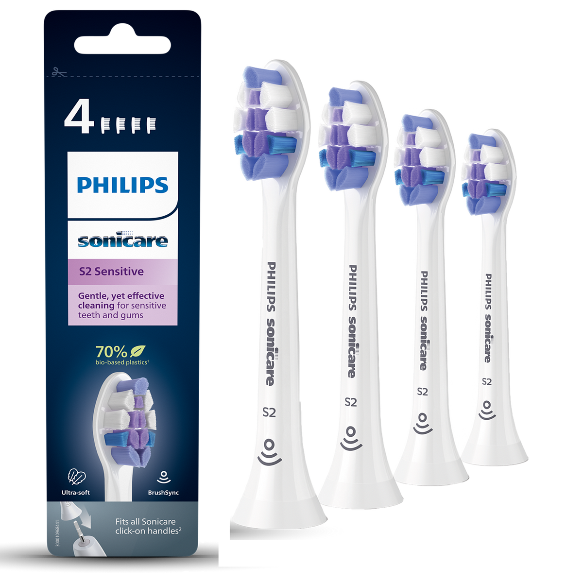 Sonicare Opzetborstels Optimal Sensitive Wit Hx6054/10 (4 st.)-Sonicare-Sordent