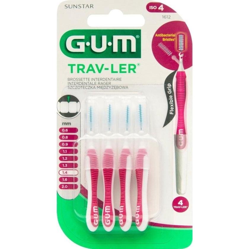 GUM® TRAV-LER® Interdentale Ragers - Magenta 1,4 mm (4 st.)-GUM-Sordent