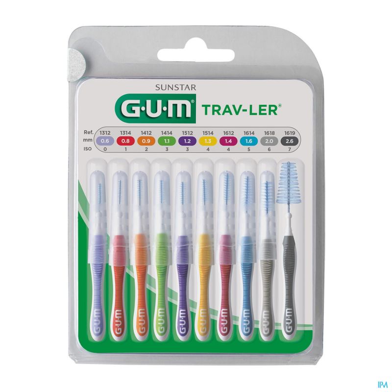 GUM® TRAV-LER® Interdentale Ragers Multipack (10 st.)-GUM-Sordent