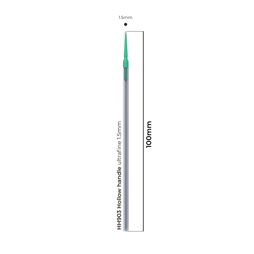 Premium Plus Greenline Hollow Handle Micro Applicators (100 st.)-Premium Plus-Ultrafijn (1,5 mm)-Sordent