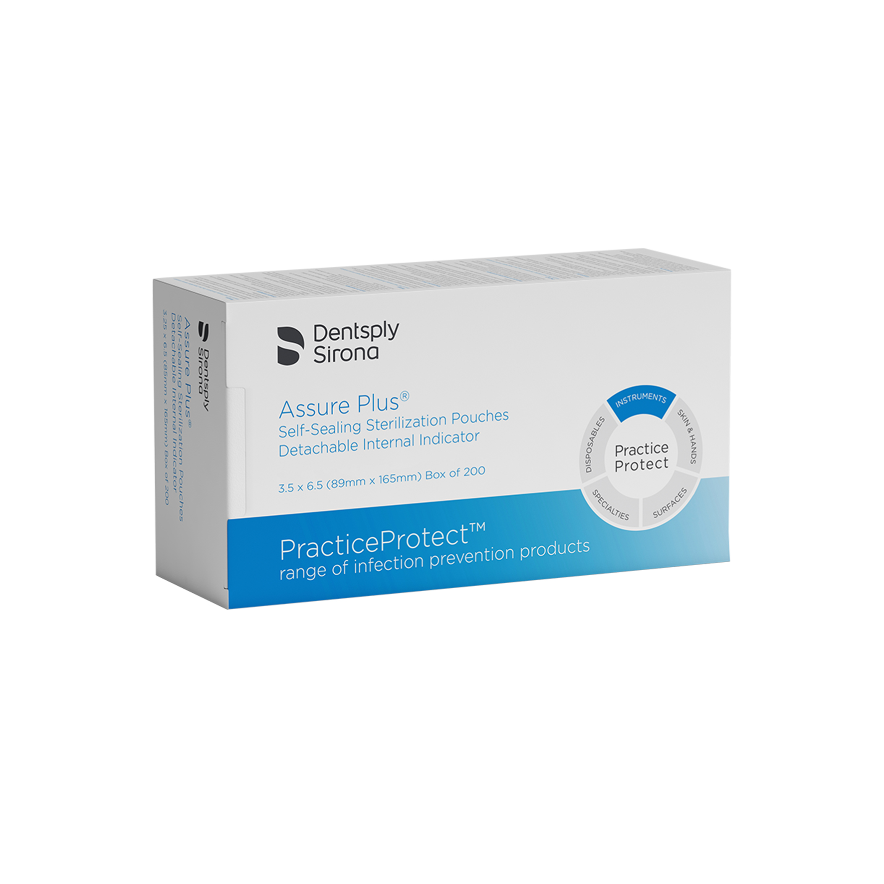 Dentsply Assure Plus® Self-Sealing Sterilisatiezakjes 89x165 mm (200 st.)-Dentsply Sirona-Sordent