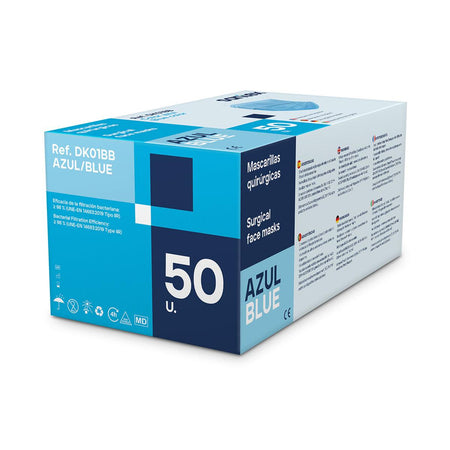 Santex Chirurgische Mondmasker 3-laags Type IIR Blauw (50 st.)-Disposables-Santex-Sordent