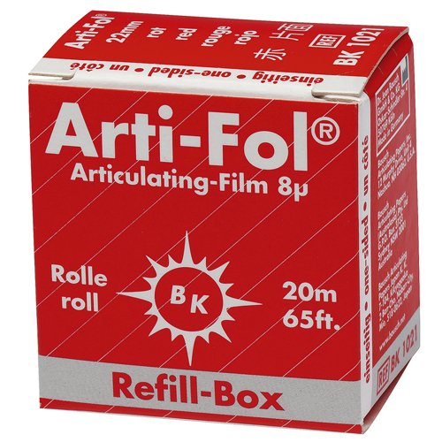 Bausch BK 1021 - Arti-Fol® Enkelzijdig Rood 22mm - 8 µ - (20 m)-Bausch-Sordent