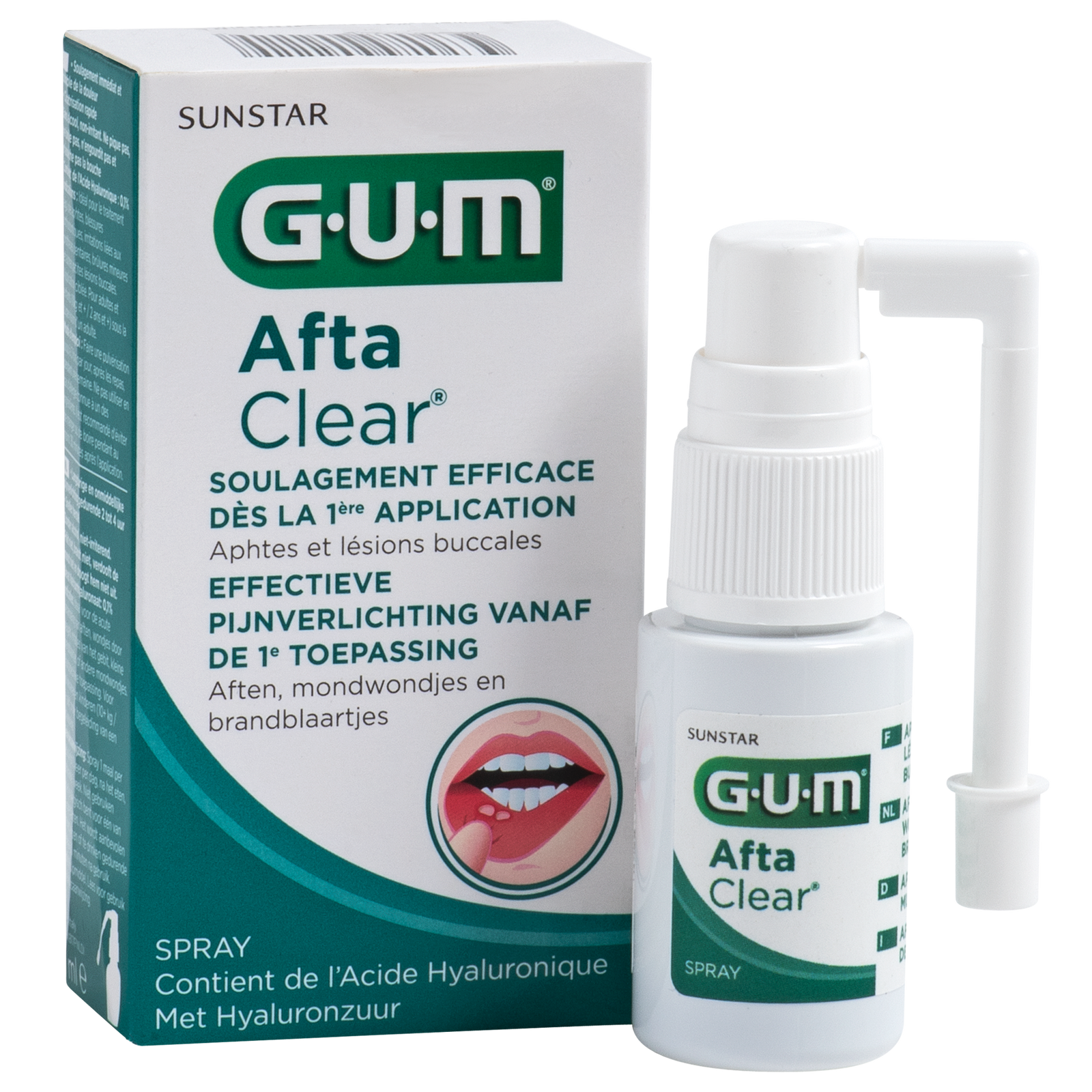 GUM® AftaClear Spray - Voor Aften en mondwondjes (15 mL)-GUM-Sordent