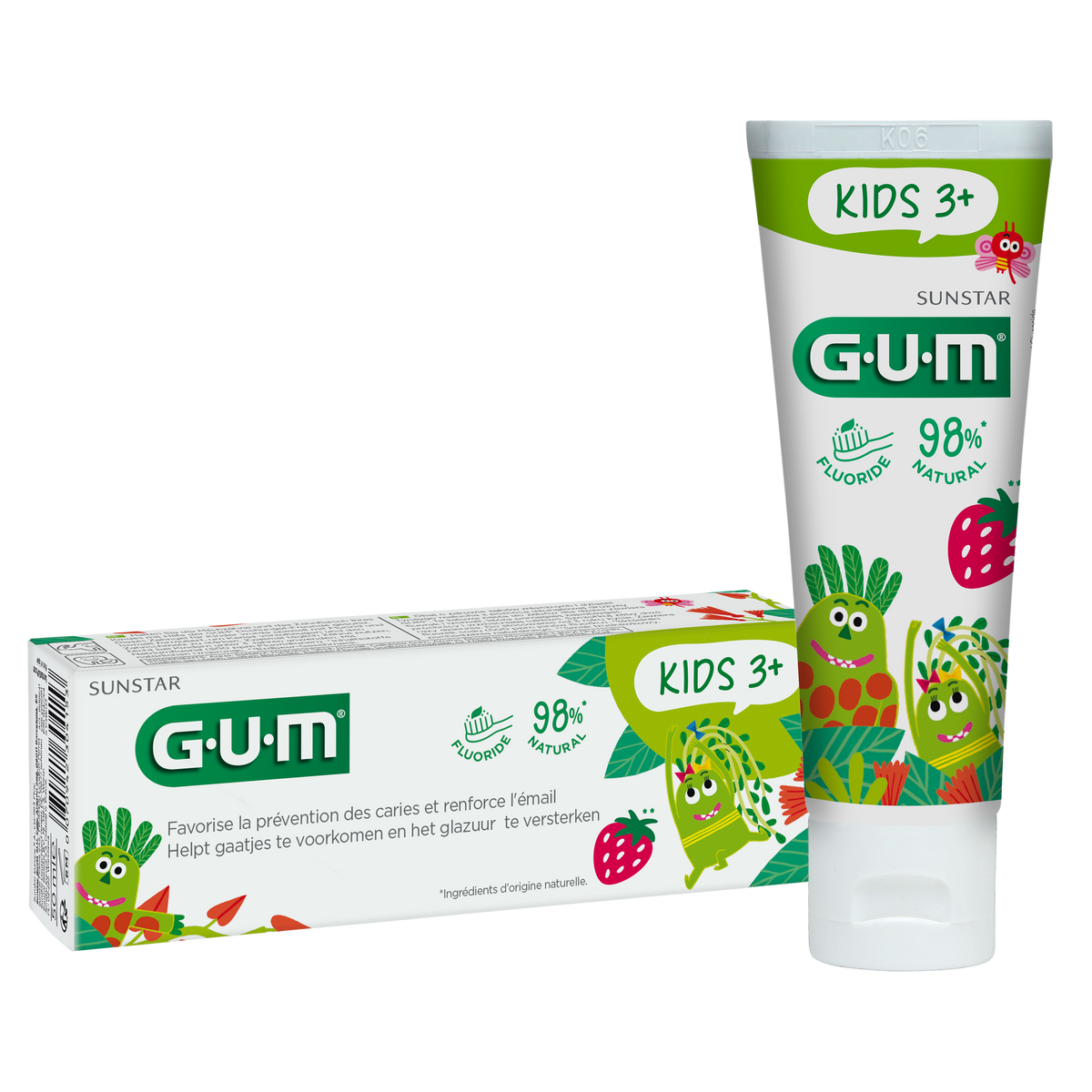 GUM® KIDS Tandpasta 3+ - 98% Natural (50 mL)-GUM-Sordent