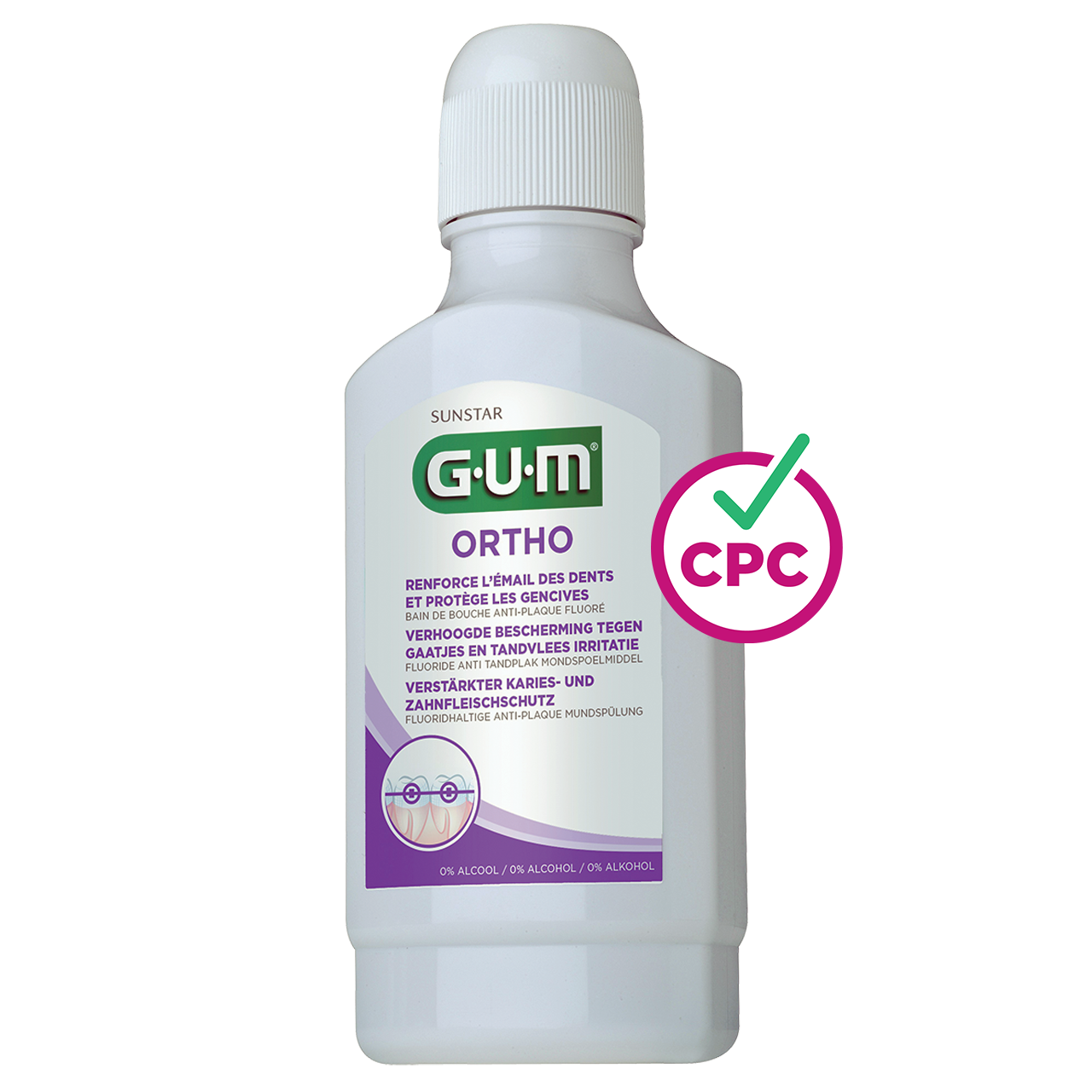 GUM® ORTHO Mondspoelmiddel (300 mL)-GUM-Sordent